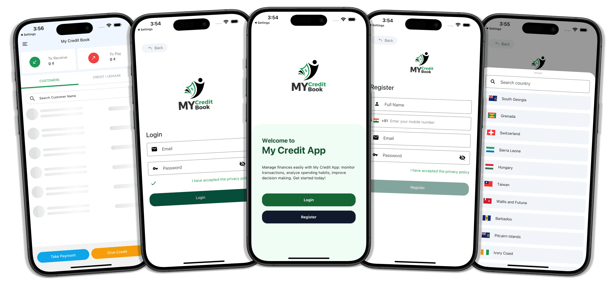 MyCreditBook iOS and Android Mobile App - Project Preview - Built by Jaskaran Singh