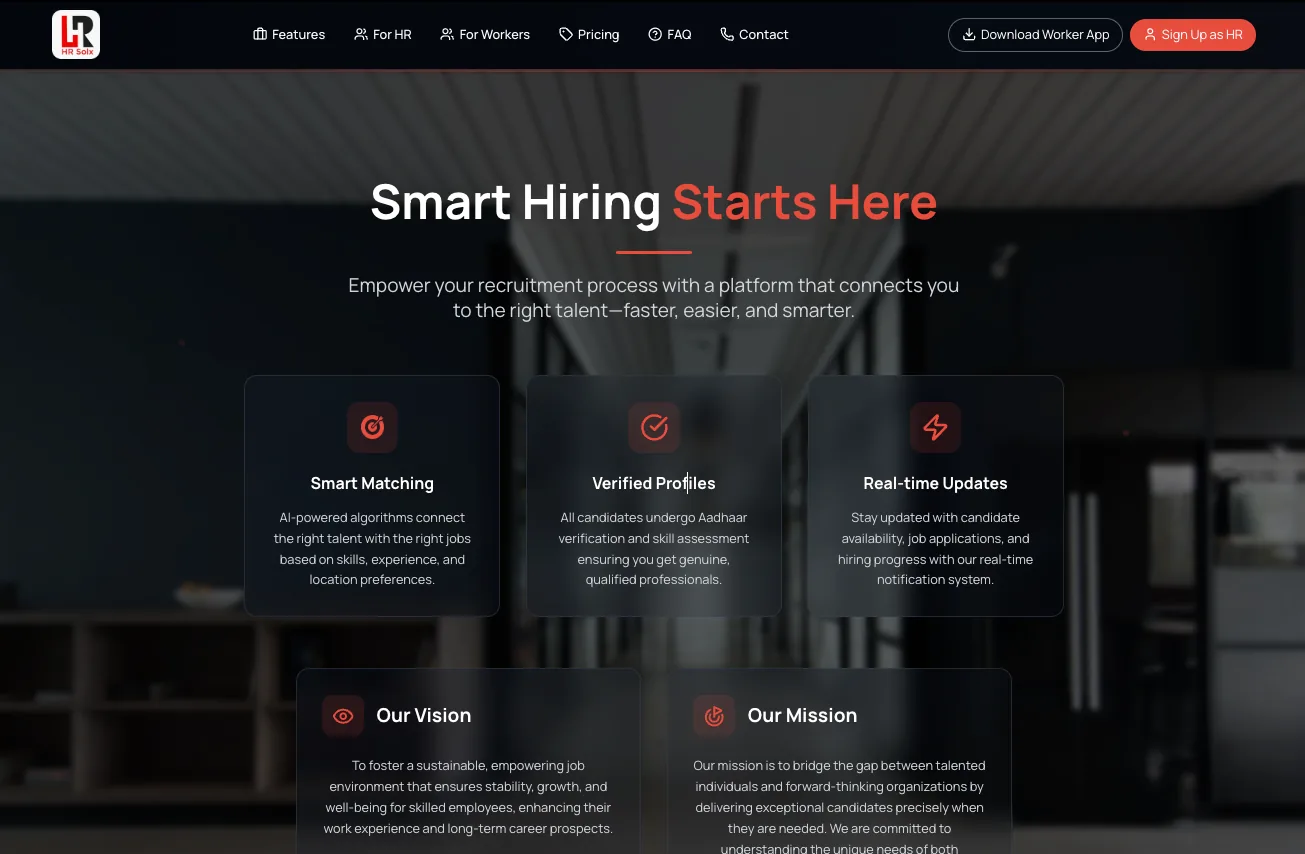 HR Solx hiring platform web app
